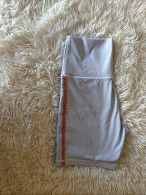 Arie Athletic High-Waist Bike Shorts with Orange Trim - Women